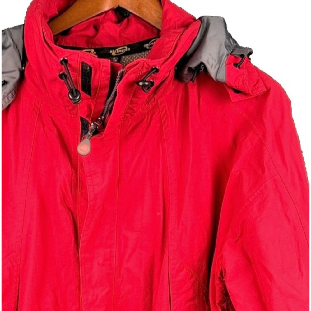 Obermeyer CORE Gore Tex Hooded Ski Jacket Vintage 90s L Red Parka